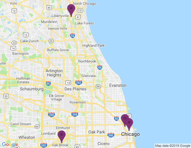 Map of Chicago Showroom