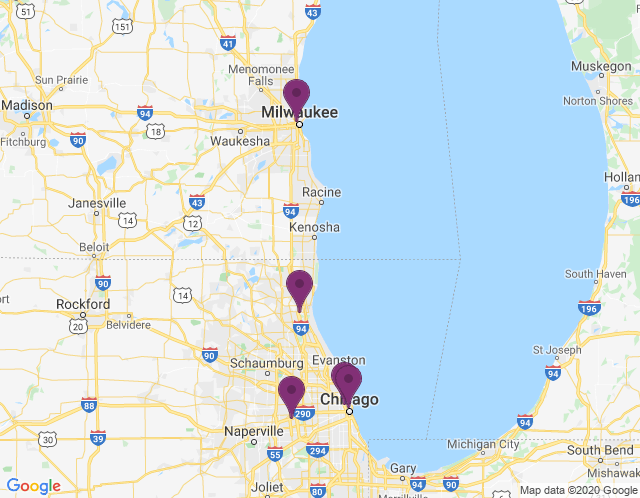 Map of Chicago Showroom