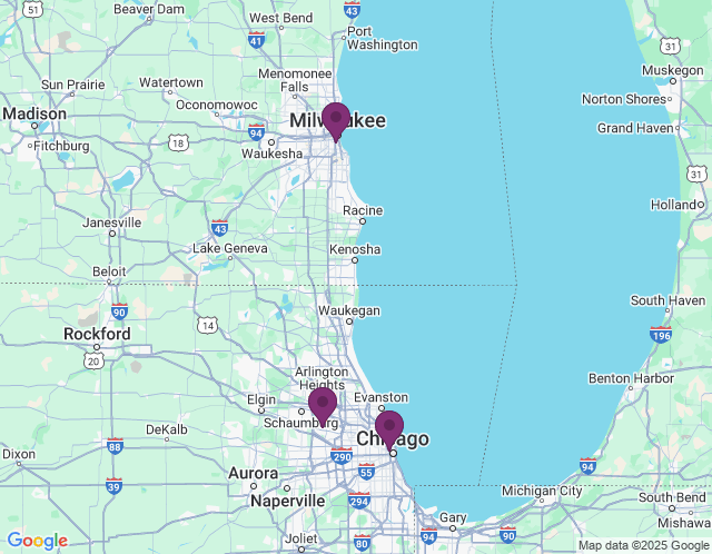 Map of Wood Dale Showroom – (Appointments Required)
