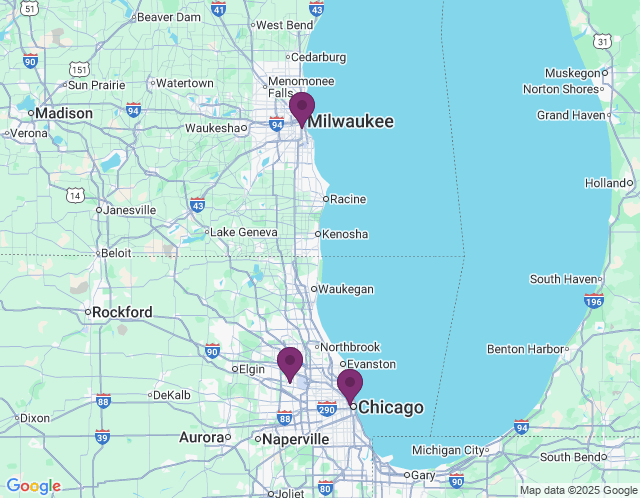 Map of Chicago Fulton Market Workcenter – (Appointments Required)