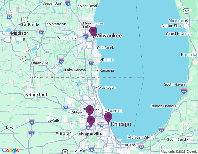 Map of Oak Brook (Appointments Required)